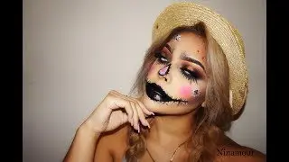 EASY CREEPY/GLAM SCARECROW | HALLOWEEN MAKEUP