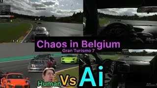 Human vs Ai Gran Turismo 7 Race Simulator at Spa in Belgium