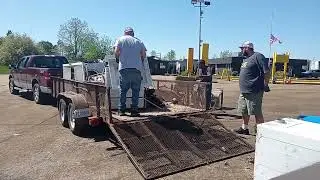 scrap metal drop off of the chair's, stove, dryer and some miscellaneous item's