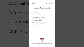 Verbal Reasoning (Analogy) - Can You Solve It?
