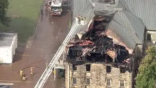 Watch: Firefighters battle 2-alarm fire at St. Mark's United Methodist Church
