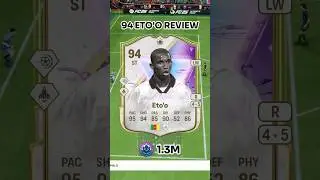 94 Future Stars Icon Eto'o Review 🇨🇲⚪️ Is He Worth Completing in FC25? #fc25 #etoo #fyp #trending