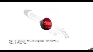 N1000058 - Aspoeck Hamburger 3 Chamber Light LED - Tail/Flash/Stop - Aspoeck Wiring Plug
