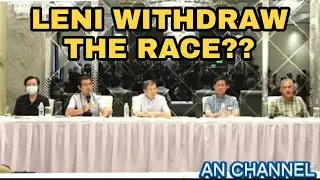 LENI ROBREDO WITHDRAW THE RACE?SHE RUNNING PRESIDENT BECAUSE OF MARCOSES #iskomoreno