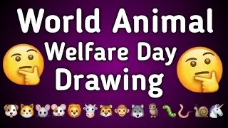 world animal welfare day drawing/world animal welfare day poster/save animals poster drawing
