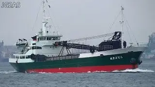 ことぶき丸 KOTOBUKI MARU ガット船 Sand carrier 辰巳商会 関門海峡 2016-APR