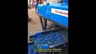 Plastic Drum Shredder Machine | Dual Shaft Shredder Machine | Yes Square Machines | Coimbatore