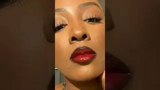 Black + Red Lip Combo 😯 I&rsquo;m in love😍 #makeup #lipcombo