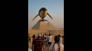 Woooow Whale flaying over the pyramids  #animalintelligence #aiandanimals
