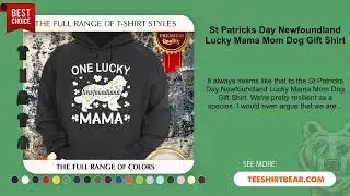 St Patricks Day Newfoundland Lucky Mama Mom Dog Gift Shirt