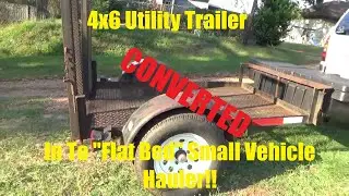 Converting Our 4x6 Utility Trailer Into A Mini Vehicle Hauler!! - Plus Washing Some Cars!!