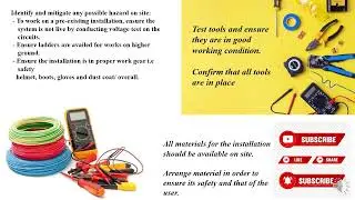 PREPARE ELECTRICAL INSTALLATION WORK SITE