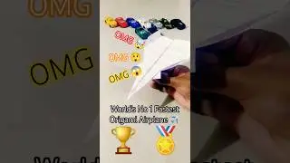 🏆🏅World's No 1 Fastest Origami Airplane ✈️, Watch my new video, please subscribe!!!