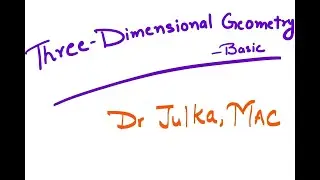 Three-Dimensional Geometry :Basic