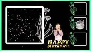 Happy Birthday Black Screen Template Video | Birthday Template Video | Template Video Background | R