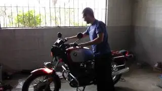 First fire BMW R100T after complete engine o-haul.