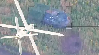 Удар дрона Ланцет-51 в редкий БТР SISU XA-180  Украины