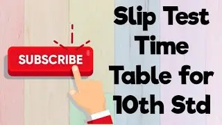 Slip Test Time Table for 10th std February 2022