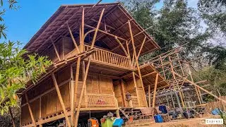 EP.96 สร้างบ้านไม้ไผ่สองชั้นหลังที่สอง!!