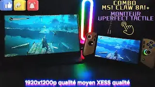 Combo portable MSI CLAW 8ai+ et moniteur Uperfect tactile.👍😎 hell is us gameplay.