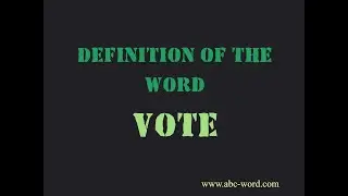 Definition of the word 