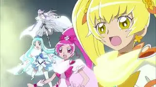 Cure Blossom, Cure Marine & Cure Moonlight Attack Triple Forte Wave