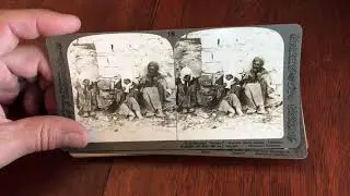 Holy Land Palestine 20 real photo stereoview cards c.1900 Underwood boxed lot nice views Jerusalem