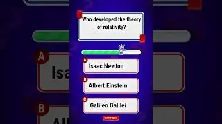 Who developed the theory of relativity? 🧠 #Physics #ScienceTrivia #BrainOS #USAquiz