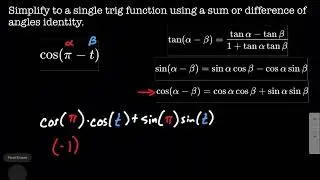use the difference formula for cosine