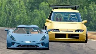 Koenigsegg Regera vs Renault Espace F1 - Spa
