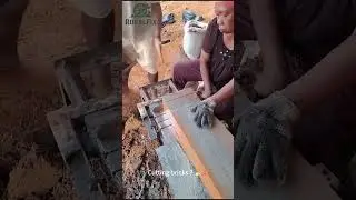 Wait... That's NOT Chocolate?! 🍫🧱 Cutting Bricks Like Butter! #oddlysatisfying #bricklaying
