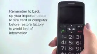 Jethro Senior Cell Phone SC118B Tutorial-Restore Factory
