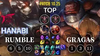 TLN Hanabi Rumble vs Gragas Top - KR Patch 10.25