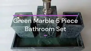 RM 5-Piece #BathroomAccessories Set,Soap Dispenser,Tray,Tumbler, Marble Set Rameshwaram Marble