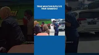 Kecelakaan Truk Muatan Elpiji Vs Truk Sembako di Semarang