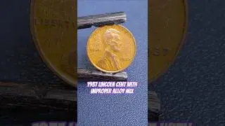 1937 Lincoln Cent with Improper Alloy Mix #shorts #errorcoins #errorcoin