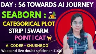 Day 56: Python SEABORN Categorical Plots - Strip, Swarm, Point, Cat Plot | Complete AI Journey
