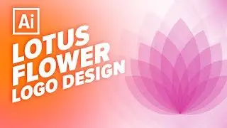 How To Create Lotus Flower Logo in Illustrator CC 2018 - Urdu / Hindi Tutorials