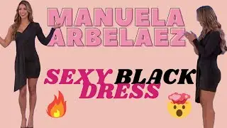 Manuela Arbelaez in a Stunning Black Contour Dress | SLO MO Booty Highlight