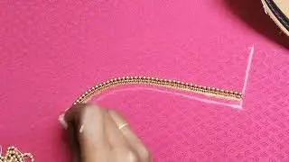1300 range simple aari work blouse design for beginners||aari front neck design#aari embroidery work
