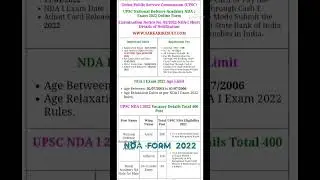 nda form 2022|admit card|nda exam 2022|#ndaadmit2022
