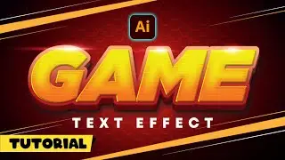 🎮 Эффект 3D-текста в игровом стиле в Illustrator — логотип Esports Gaming в Illustrator 🎮