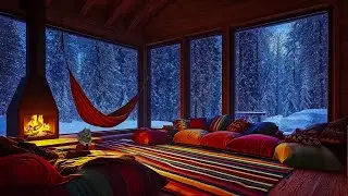 Rustic Cabin Retreat: Relax by the Fire in a Wooded Winter Wonderland | Deep sleep, from insomnia