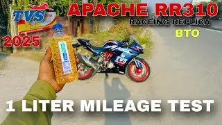 Tvs apache rr 310 new model 2025 mileage test ll apache rr310 raceing raplica Blue mileage test