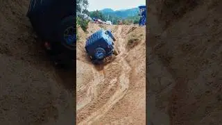 Off-road challenge on rugged mountain roads