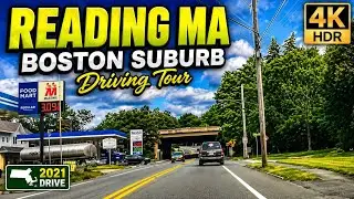 🚖 Reading Massachusetts | Boston Suburb Driving Tour - 8/28/21 (1080p)