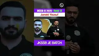 JKSSB JE Topper Strategy 🔥 | Junaid Yousuf - Rank 13 | #shorts #pw #engineerswallah