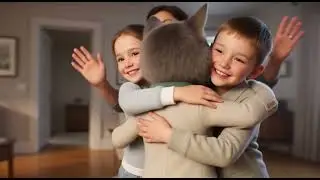 The internet-famous gentleman cat greets everyone and hugs his family #CAT #Cute #AnimalLove #Shorts