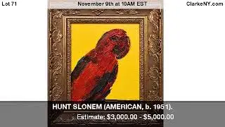 HUNT SLONEM (AMERICAN, b. 1951).