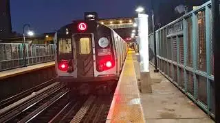 (L) Action at Livonia Avenue  #Ltrain #r143 #mta 